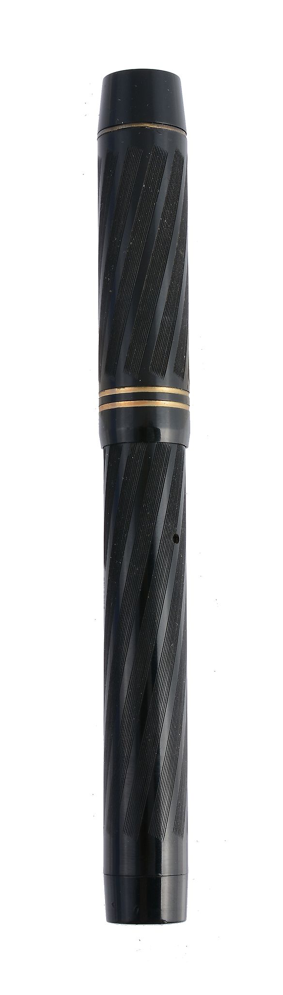 John Dunhill, Twopen, a black double nib fountain pen, Italian, circa 1935  John Dunhill, Twopen,