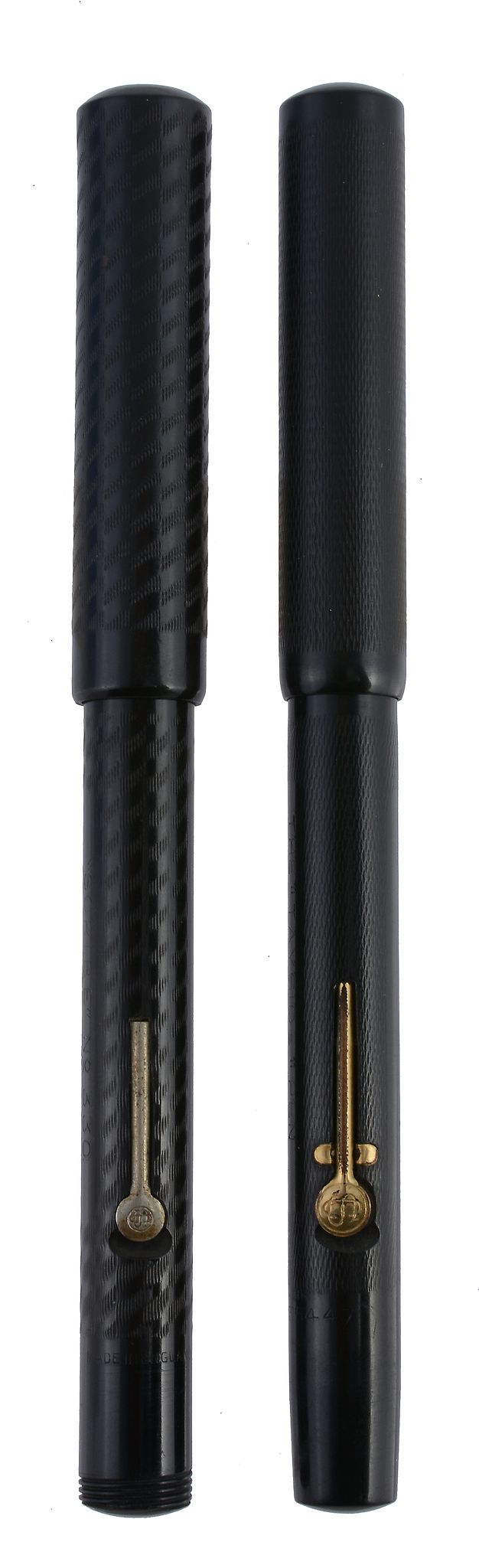 Conway Stewart, Scribe No. 330, a chased black hard rubber fountain pen  Conway Stewart, Scribe