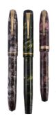Conway Stewart, 85, a pink marbled fountain pen, the nib stamped 14ct and 3  Conway Stewart, 85, a