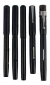 Mabie Todd & Co., Blackbird, a black fountain pen, with striated decoration  Mabie Todd  &  Co.,