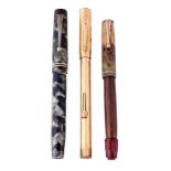 Three vintage fountain pens, comprising: Stephens Everfil No  Three vintage fountain pens,