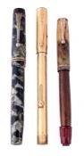 Three vintage fountain pens, comprising: Stephens Everfil No  Three vintage fountain pens,