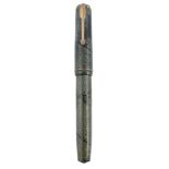 National Security, a green lizard skin pattern fountain pen  National Security, a green lizard