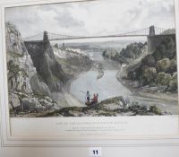 After James Duffield Harding (1797-1863) 'View of The Clifton Suspension Bridge' from a drawing by