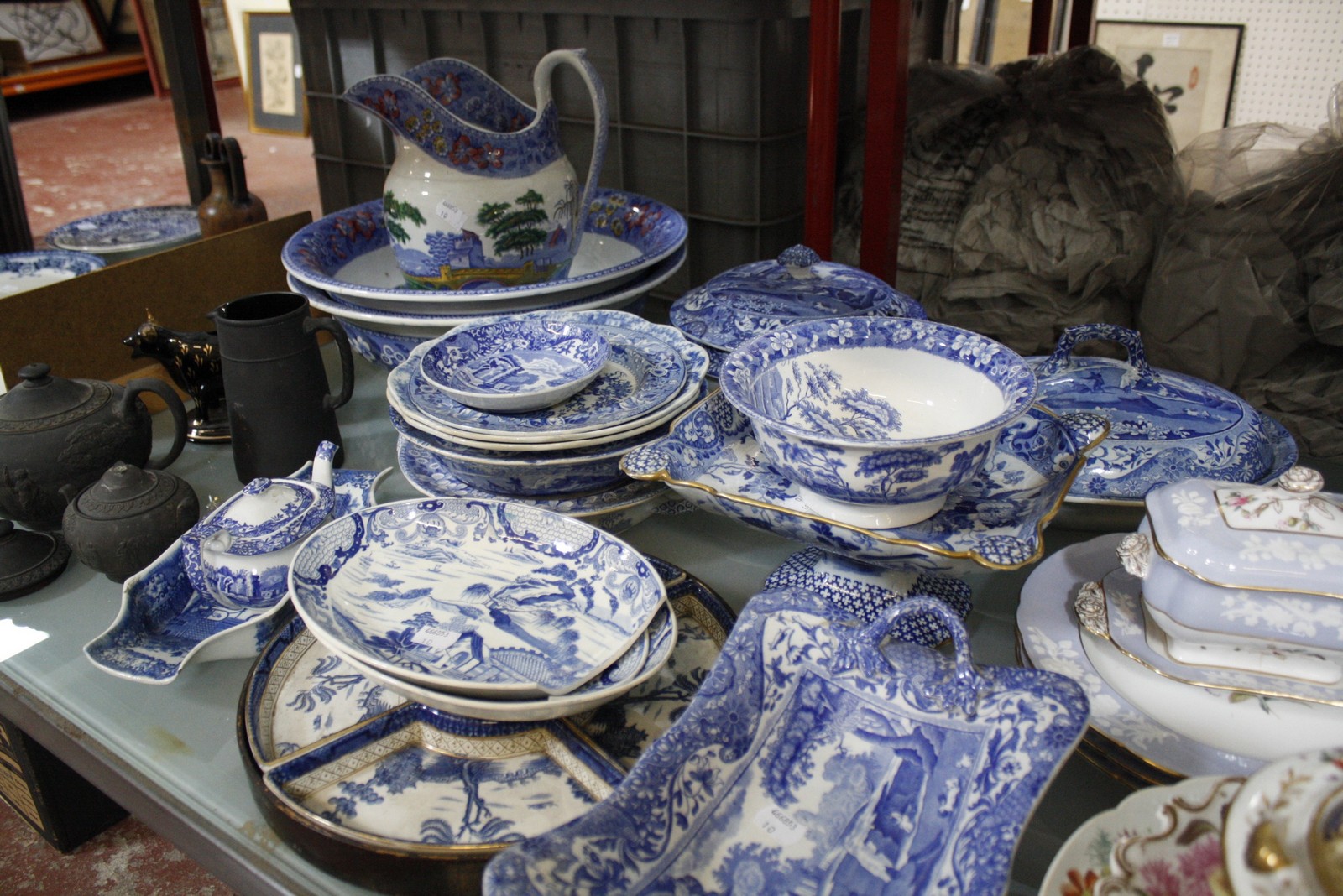 A quantity of assorted 19th Century and later decorative ceramics to include a Copeland blue and - Image 2 of 2