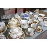 A quantity of assorted 19th Century and later decorative ceramics to include a Copeland blue and