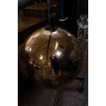 A copper effect spherical light fitting, after a design by Tom Dixon (sold as parts) Best Bid