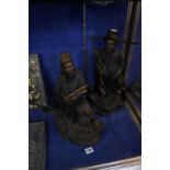 Two modern composition figures of Oriental deities, 39cm high and 41cm high approx. -2