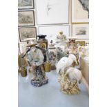 A quantity of 20th century Oriental ceramics, to include a pair of Satsuma vases, vases with covers,