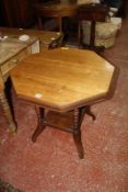 A Victorian octagonal mahogany occasional table