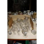 A quantity of 18th/ 19th Century glassware to include Regency cream jugs, wines and other items