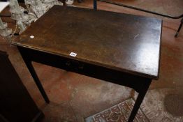 A George III mahogany side table fitted with a single drawer 82cm wide