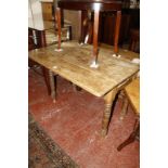 A pine Victorian kitchen table 108cm wide
