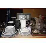 A quantity of collectable items to include plated ware, studio pottery, dolls, The Royal Family