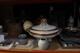 A quantity of collectable items to include cigarette cards, fossils, a doll and a quantity of