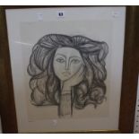 After Pablo Picasso (Spanish, 1881 - 1973) Portrait of Francoise Limited edition print no. 285/500