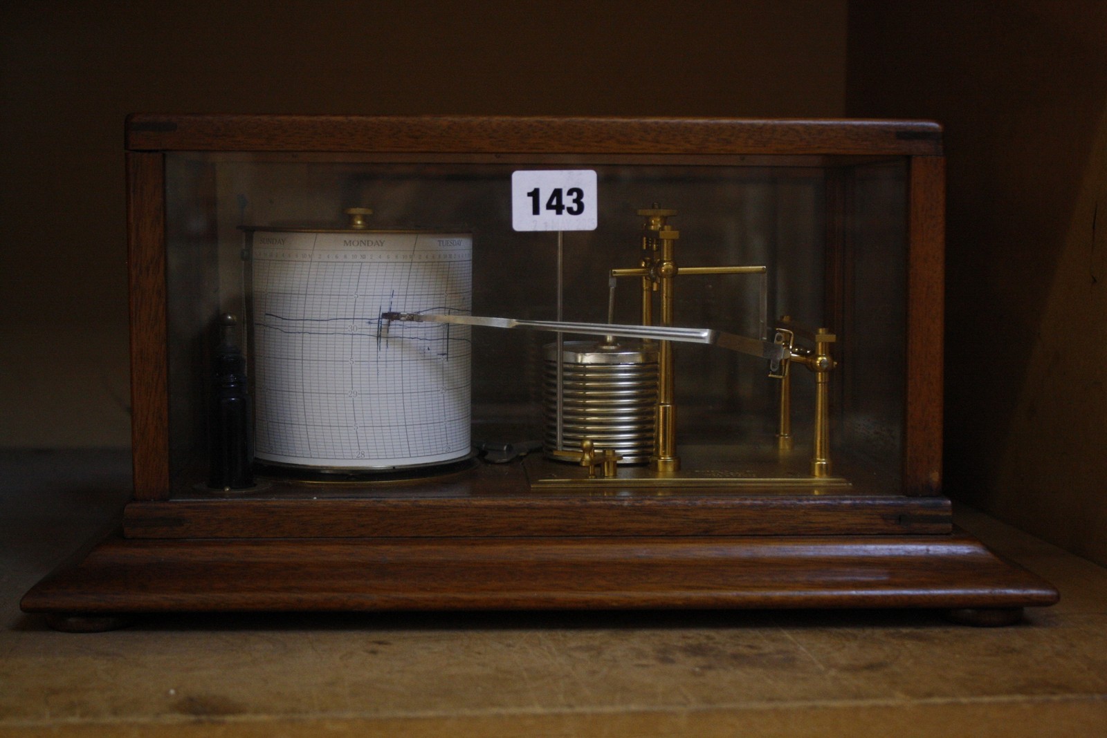 An oak cased barograph by Short & Mason, London No. F 59049 inscribed Northwest Instrument Co.