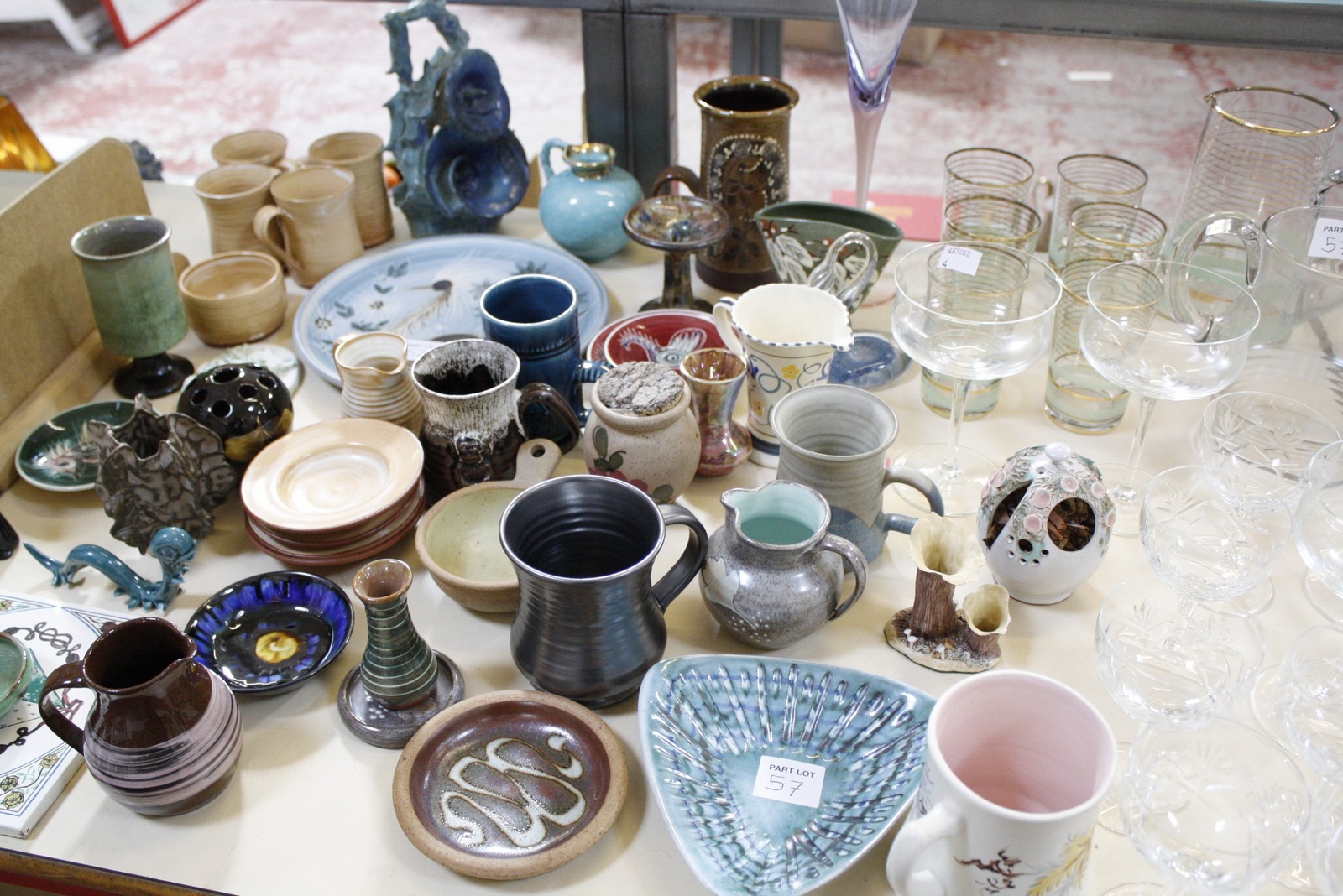 A quantity of assorted glassware and ceramics to include Queen Anne 'Clarice' part china dinner, tea