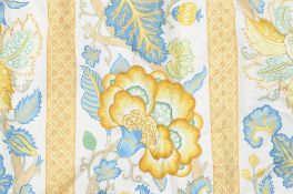 Three pairs of Jane Churchill, ¾ngal' pattern floral printed and interlined...  Three pairs of