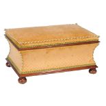 A Victorian mahogany and upholstered Ottoman , circa 1860  A Victorian mahogany and upholstered