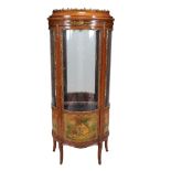 A mahogany, gilt-metal mounted and glazed vitrine cabinet in Louis XV taste  A mahogany, gilt-