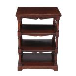 A Victorian mahogany four tier whatnot by W  A Victorian mahogany four tier whatnot by W.
