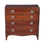 A George III mahogany chest of drawers, circa 1800  A George III mahogany chest of drawers,