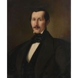 Continental School (19th Century) - Portrait of a gentleman Oil on canvas 72 x 59 cm. (28 1/2 x 23