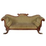 A Regency rosewood & brass inlaid sofa , circa 1815  A Regency rosewood  &  brass inlaid sofa  ,
