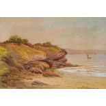 George Oyston (1860-1937) - A pair of coastal scenes Watercolours heightened with body white Both