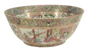A large Cantonese punch bowl , circa 1870  A large Cantonese punch bowl  , circa 1870, typically
