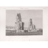 Description de l'Égypte - A group of five plates showing architectural ruins  A group of five 19th