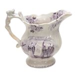 A Ridgway pottery commemorative jug for the Reform Act 1832, circa 1832  A Ridgway pottery