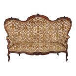 A French mahogany salon suite, late 19th/ early 20th century  A French mahogany salon suite,
