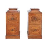 A pair of George III mahogany pedestals, circa 1800  A pair of George III mahogany pedestals,