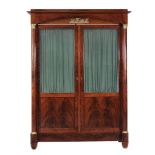 A Louis Philippe flame mahogany and gilt metal mounted bookcase , circa 1840  A Louis Philippe flame