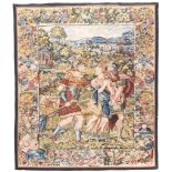 A woven tapestry in Continental 17th century style , 20th century  A woven tapestry in Continental