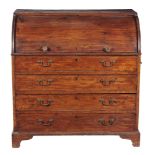 A mahogany bureau, of campaign type , late 18th century  A mahogany bureau, of campaign type ,