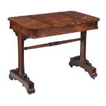 A George IV rosewood games table, circa 1825  A George IV rosewood games table,   circa 1825, the