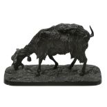 After Pierre Jules Mêne , a patinated bronze model of a goat  After Pierre Jules Mêne (1810 - 1879),