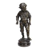 Charles Anfrie a patinated bronze model of a boy 'La premiere culotte'