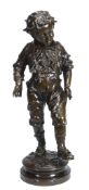 Charles Anfrie a patinated bronze model of a boy 'La premiere culotte'