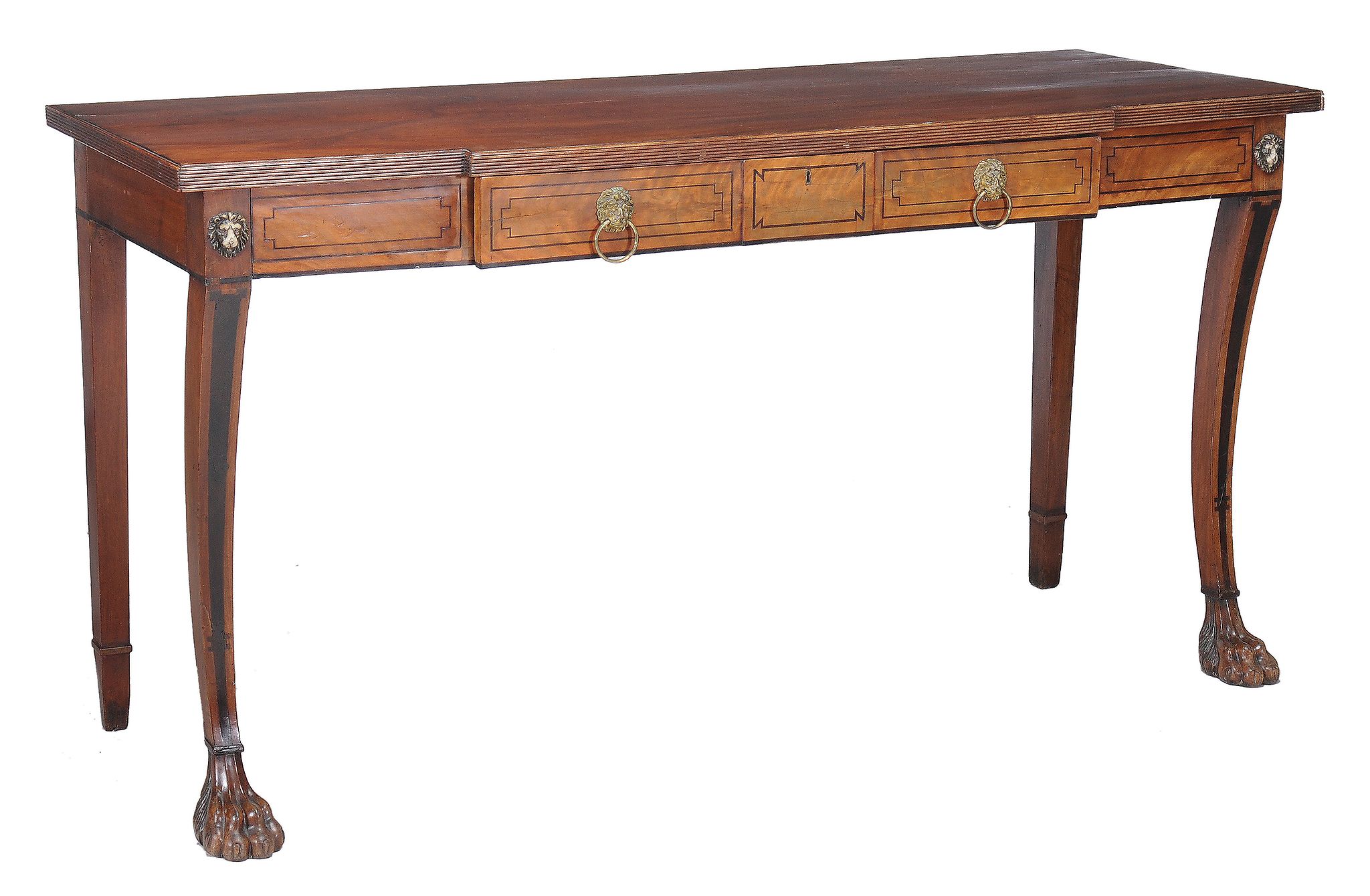 A George III mahogany breakfront serving table, circa 1800 - Image 5 of 5