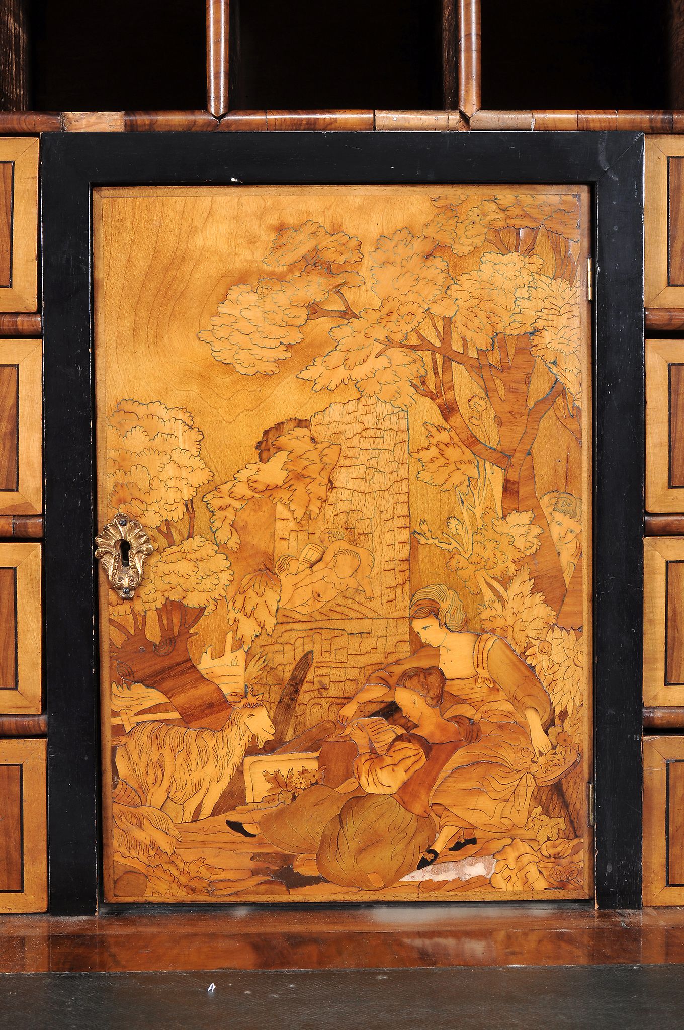 A walnut and marquetry escritoire, circa 1690 and later - Image 10 of 12