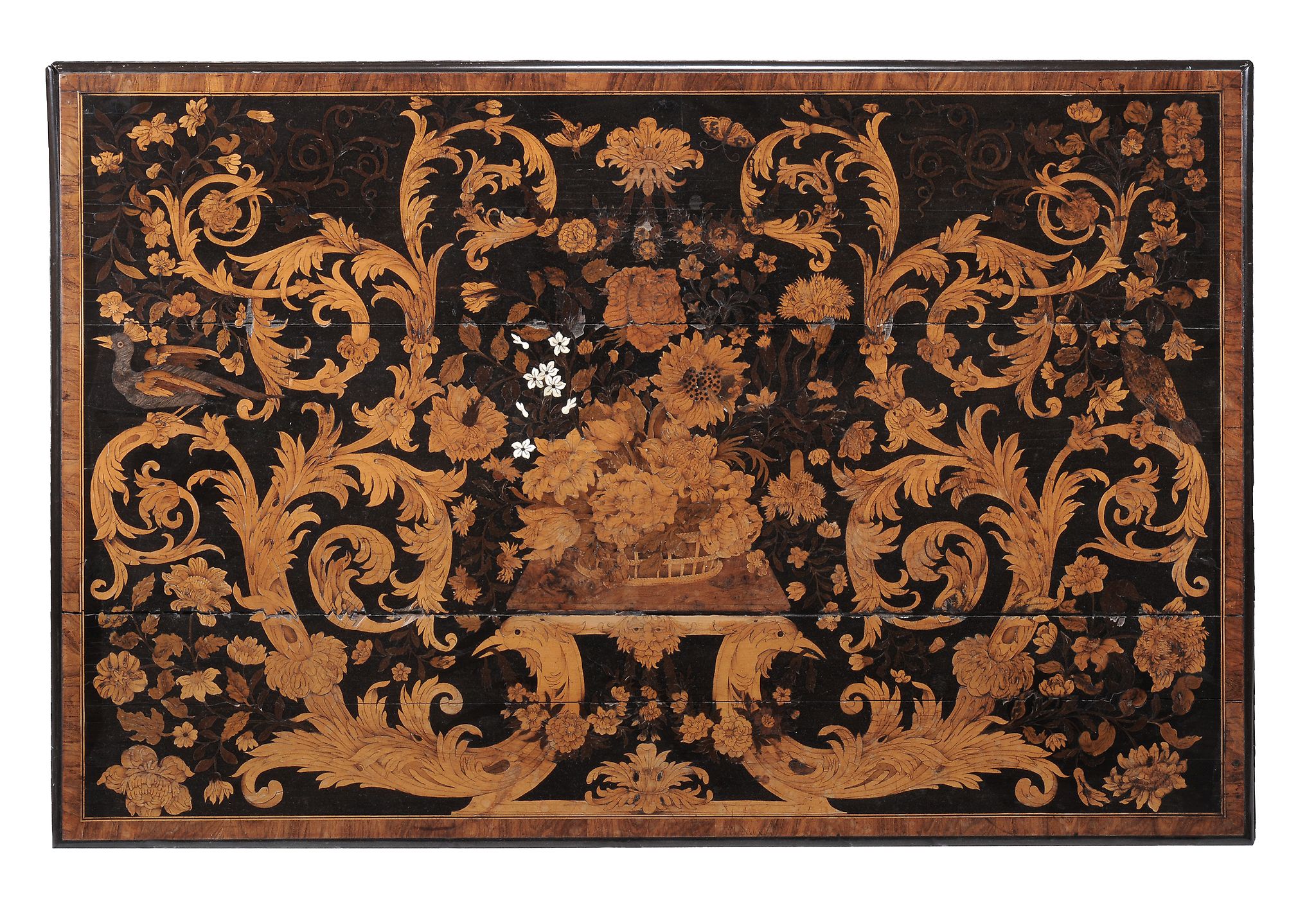 A William & Mary ebony, walnut and specimen marquetry centre table, circa 1690 - Image 3 of 4