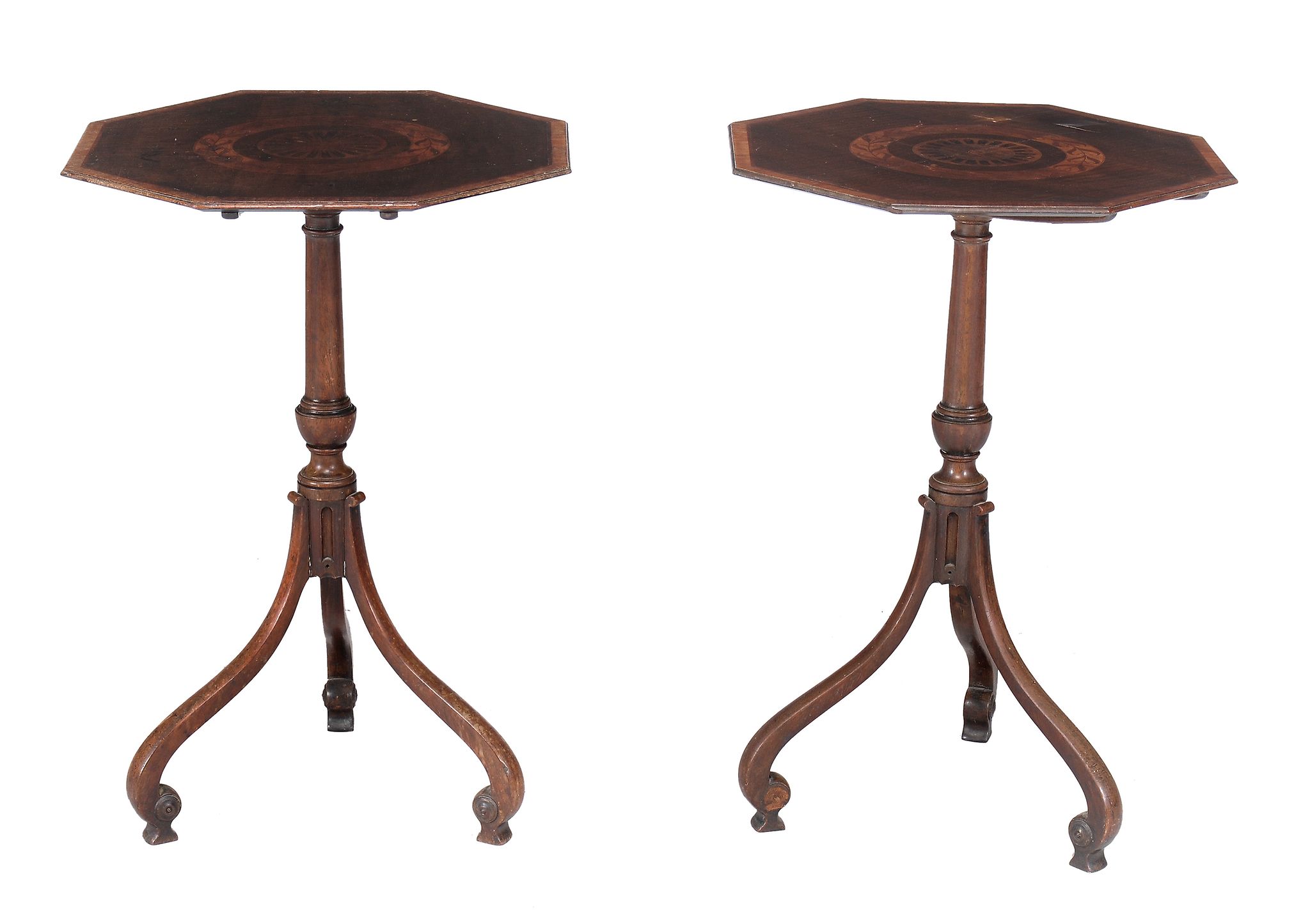 A pair of George III mahogany and kingwood crossbanded occasional tables - Image 3 of 4