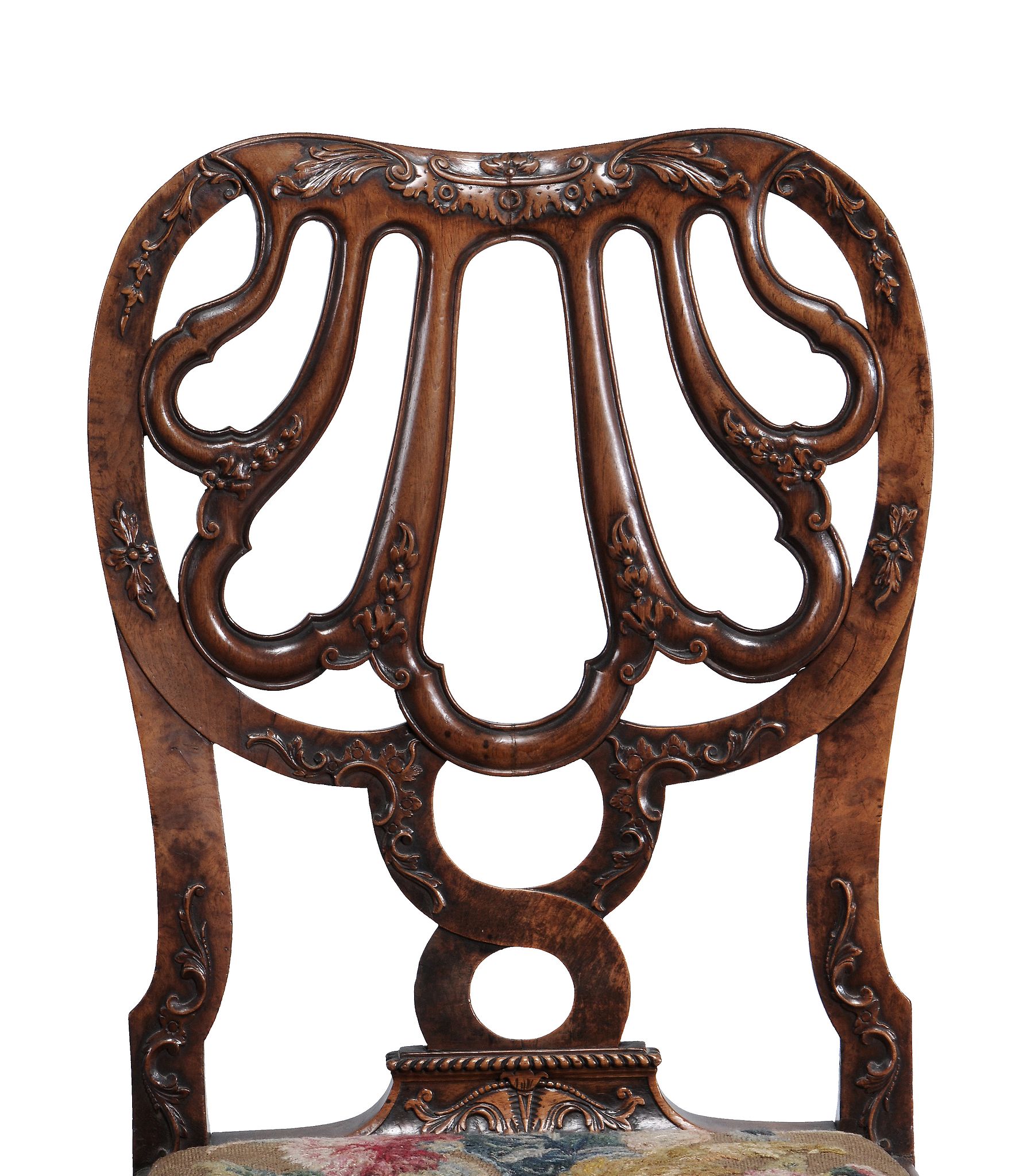 A pair of George II walnut chairs, circa 1735, attributed to Giles Grendey - Image 4 of 5