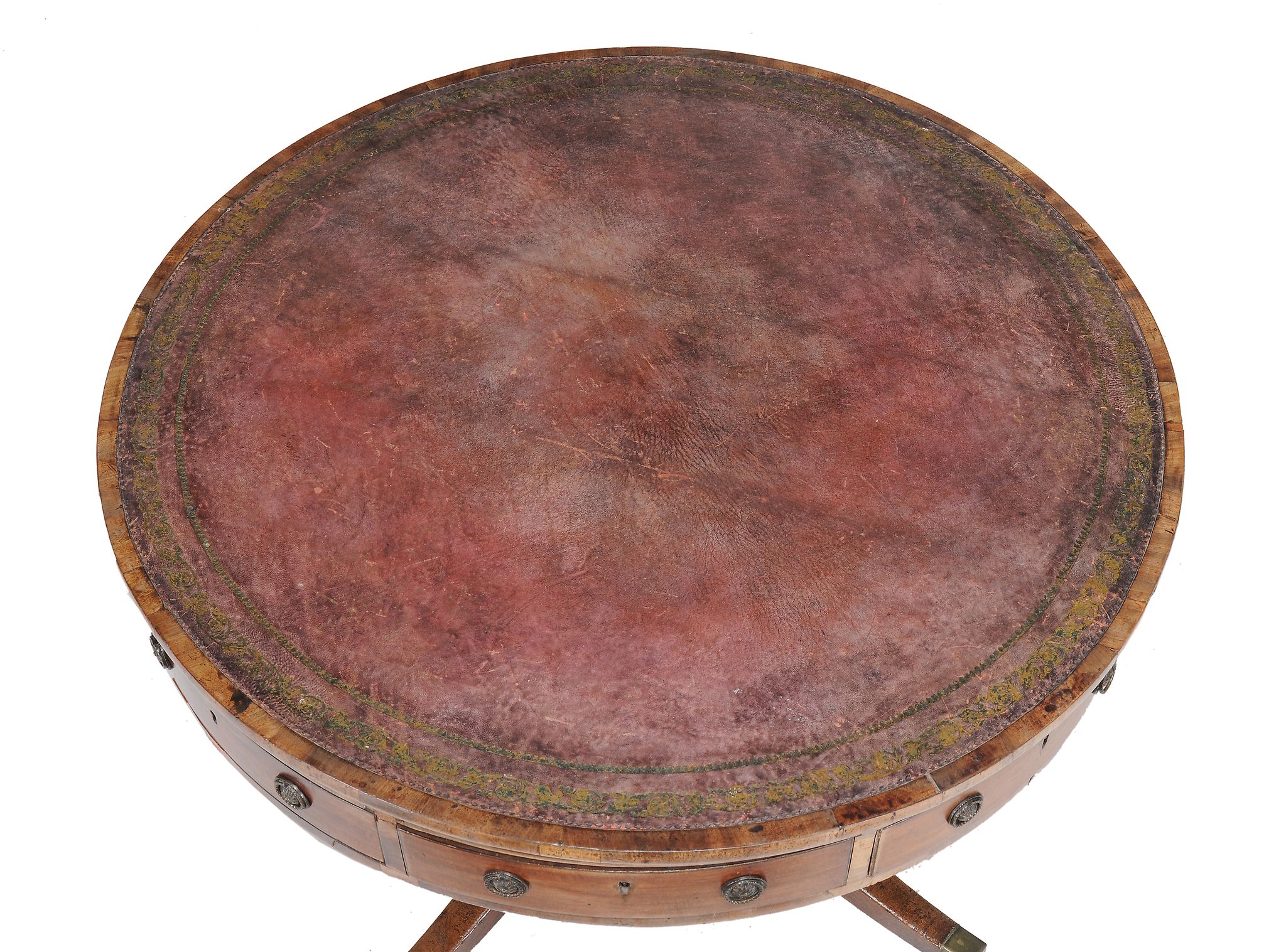 A George III mahogany drum table, circa 1780 - Image 2 of 3