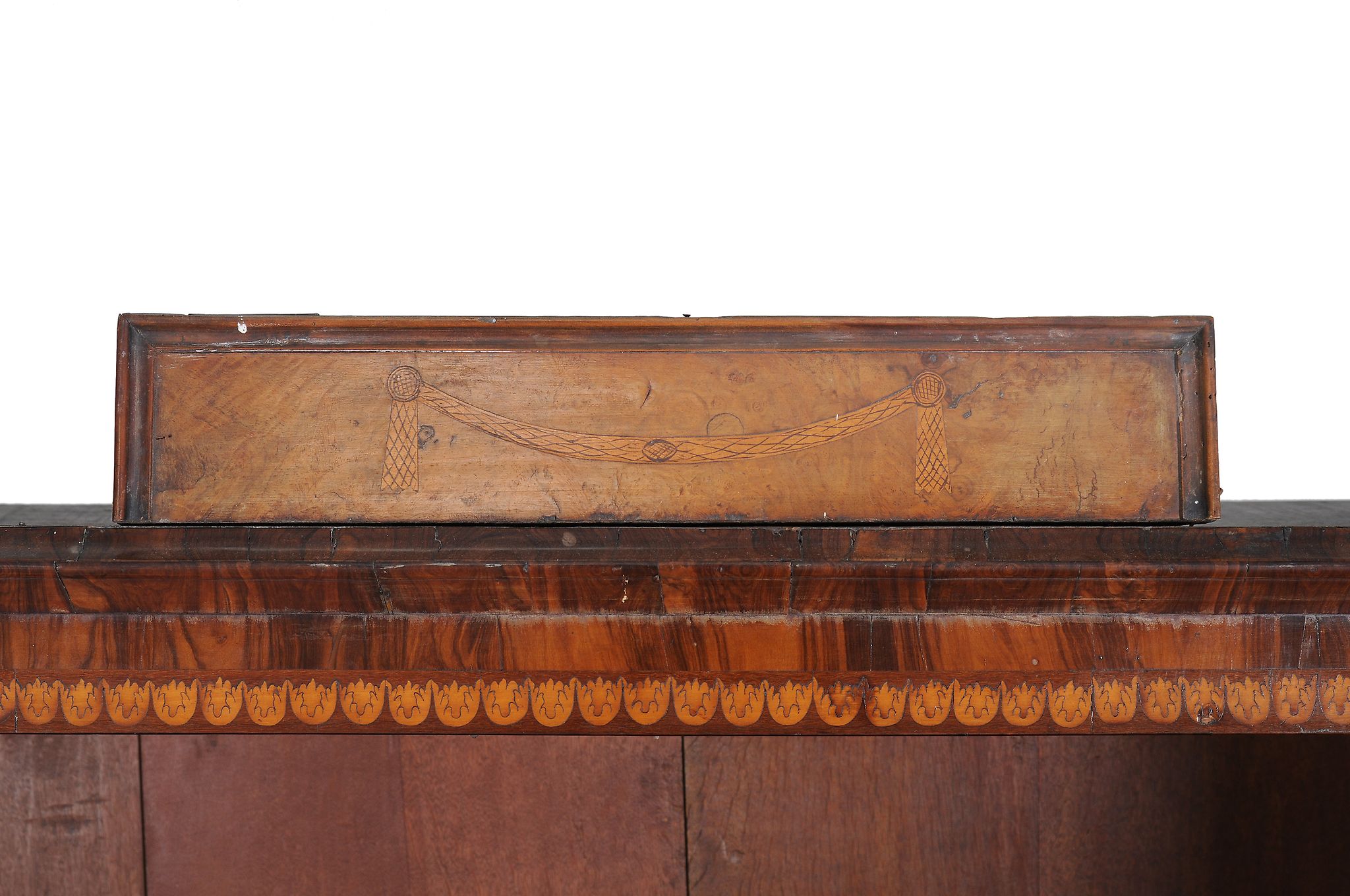 A Dutch walnut and seaweed marquetry press cupboard, circa 1750 - Image 3 of 7