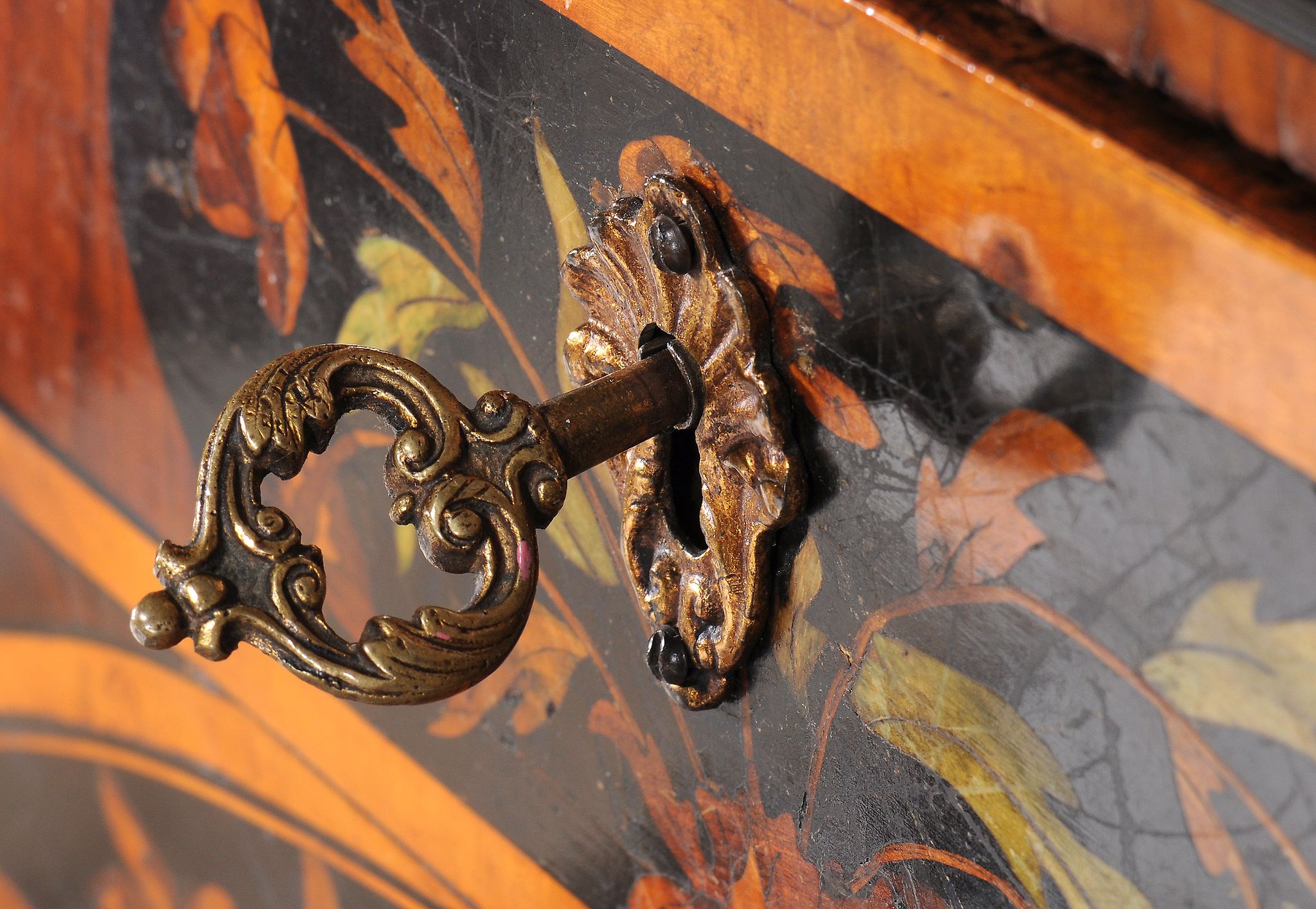 A walnut and marquetry escritoire, circa 1690 and later - Image 8 of 12